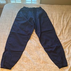 Nike joggers. Vintage rare navy blue. Windbreaker material. EUC. XL.